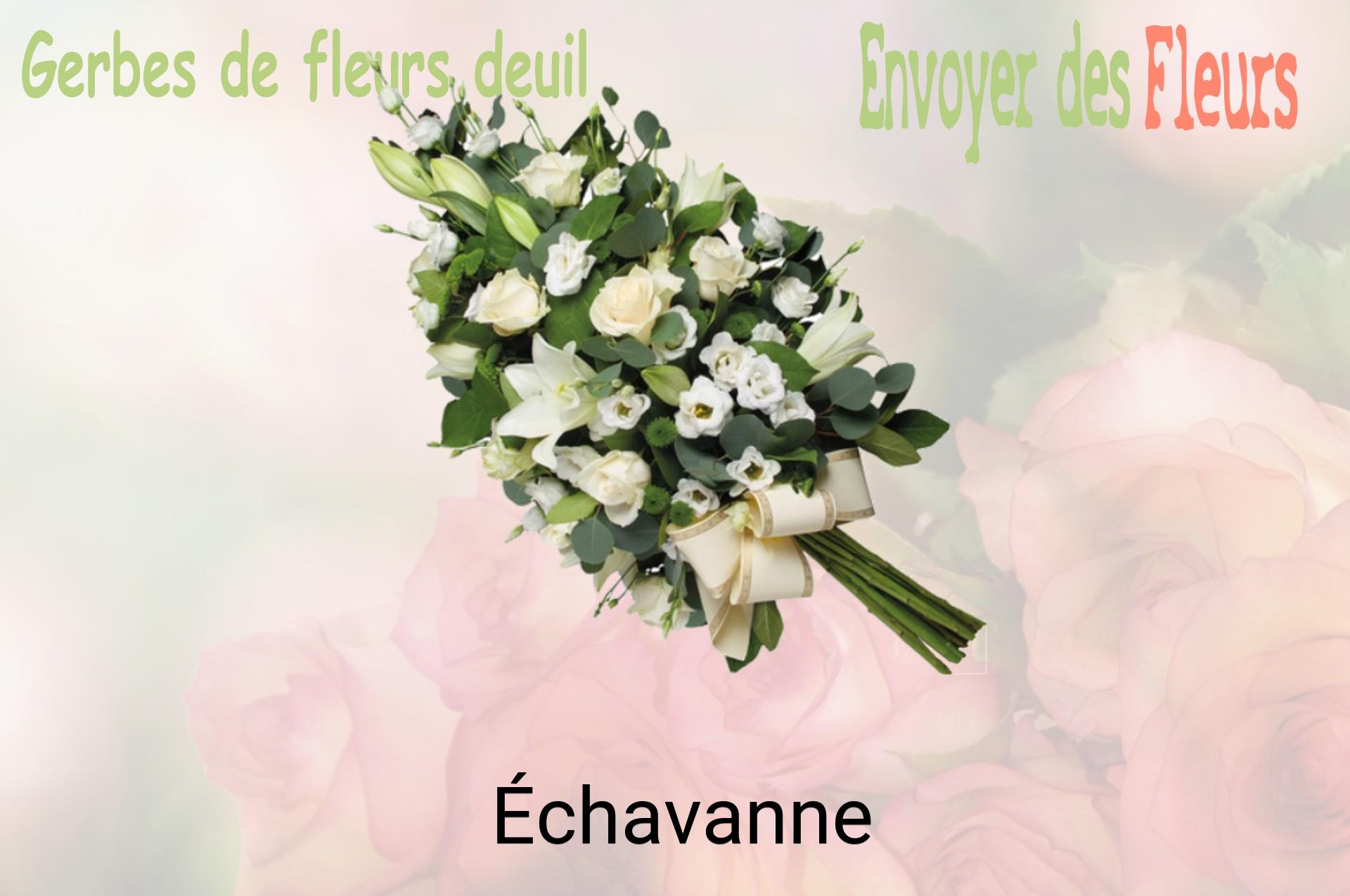 Gerbe de fleurs de deuil livrée à Échavanne